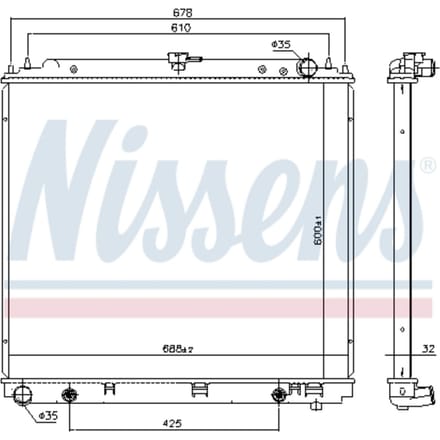 Radiator, motorkoeling NISSENS 69485
