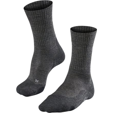 FALKE TK2 Wool anti-blaar dik wol functioneel materiaal wandelsokken heren grijs - maat 46-48