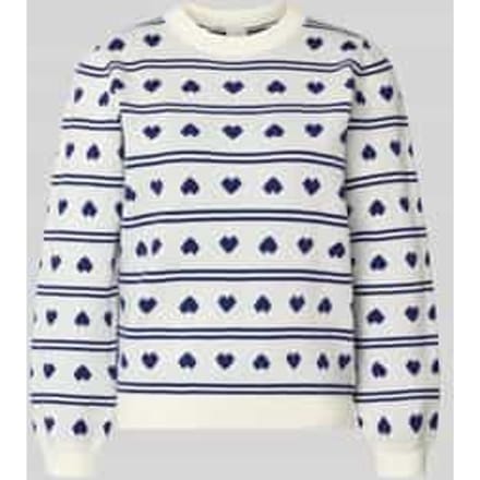 Relaxed fit Pullover met All-over motiefstitching Model 'Brielle'
