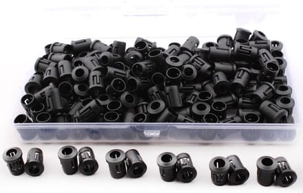 Pack van 160 LED Diodes met 5 mm Plastic Houder, Lampfitting en Montageclips voor Verlichting