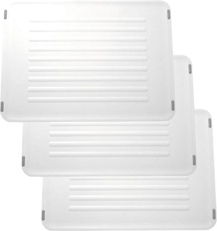 Set van 3Snijplanken Kunststof Coninx Melo - Witte Snijplanken met anti slip