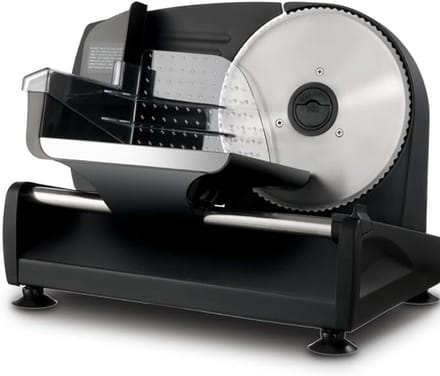 Core® Allesprocessor - Snijmachine – Verschillende Diktes – RVS Snijblad – Vleessnijmachine voor Thuis - Zwart - 25cmx 19cm x 27cm