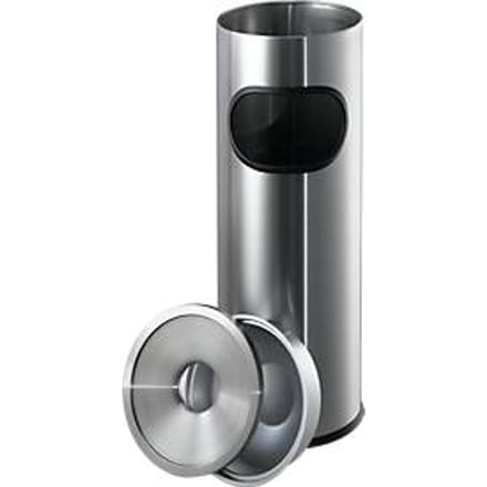 Staande asbak, roestvrij staal, ø 190 x H 610 mm