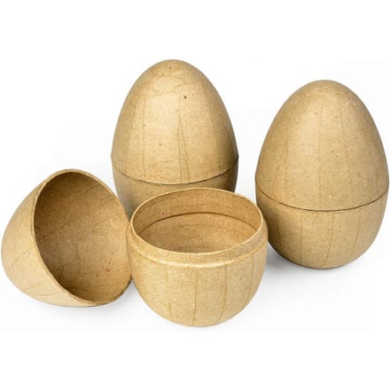 Eieren van papier-maché, deelbaar, 3 stuks