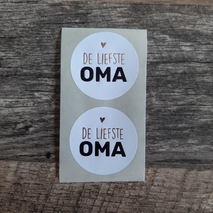10 x Sticker - De Liefste Oma - Sluitsticker - Wensetiket - Oma - Moederdag - Verjaardag