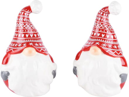 Dekoratief | Duo peper/zout santa, keramiek, 8x5x9cm | A225679