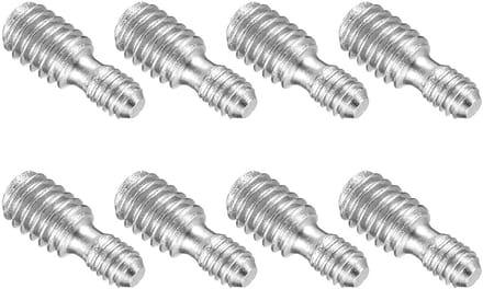 8 Stuks M3 naar M4 Verloop Draadbouten van 304 RVS, Dubbel Eind Draad, Schroeven voor Meubels en Gereedschap