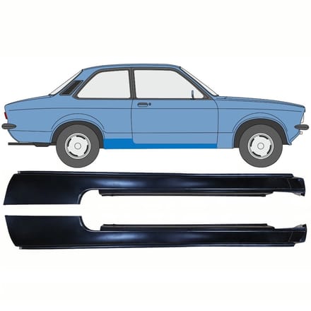 Volledige dorpel voor Opel Kadett C 1973-1979 / Links + Rechts / Set