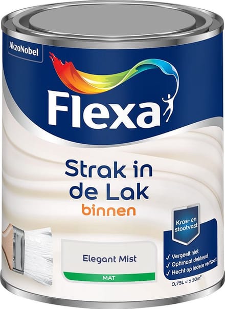 Flexa - Strak In De Lak Binnenlak Mat - Elegant Mist - Mengverf - 750 Ml