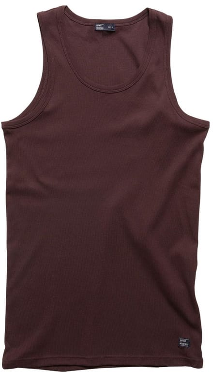 Vintage Industries Bryden rib singlet burgundy