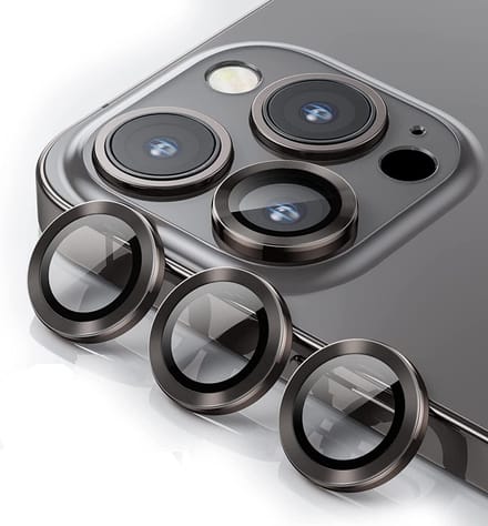 Magic Glass Box individuele ring Camera Lens Screen Protector - Screenprotector - Camera Protector Geschikt voor: iPhone 15 Pro & 15 Pro Max - Zwart