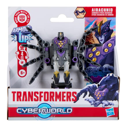 Transformers CYBERWORLD Armored Cyber Changers Airachnid - Actiefiguur