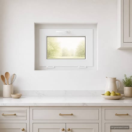 vidaXL - Kleur - binnenkant - kelderraam - Wit - RISOR - 55 - x - 45 - cm
