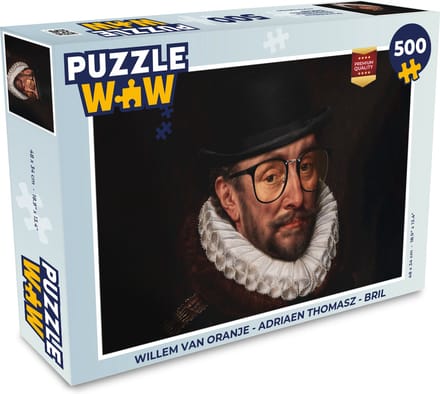 Puzzel Willem van Oranje - Adriaen Thomasz - Bril - Legpuzzel - Puzzel 500 stukjes