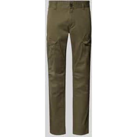 Slim fit cargobroek met logostitching