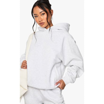 boohoo Dames Raglan naad Oversized Hoodie | Asgrijs | Maat: XL