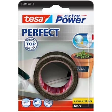 Tesa Duct Tape Extra Power Perfect - Zwart - 2,75m X 38mm