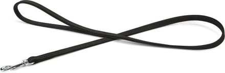 Beeztees leren looplijn Buffalo. Zwart. 110 cm x 14 mm.
