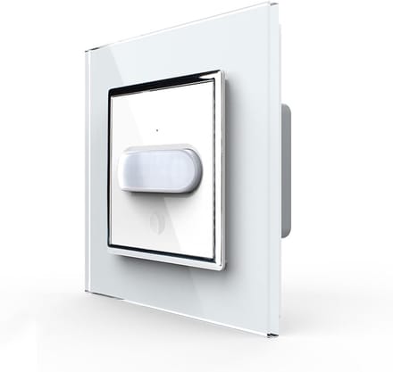 Inbouw Bewegingsmelder Sensor Schakelaar Glas Wit - Automatische PIR Sensor met Timer en Temperatuurfunctie