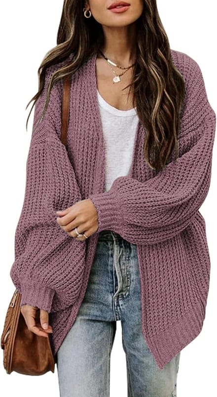 Dames Gebreid Vest Oversized Dik Wijdvallend Herfst Trui Lange Mouwen
