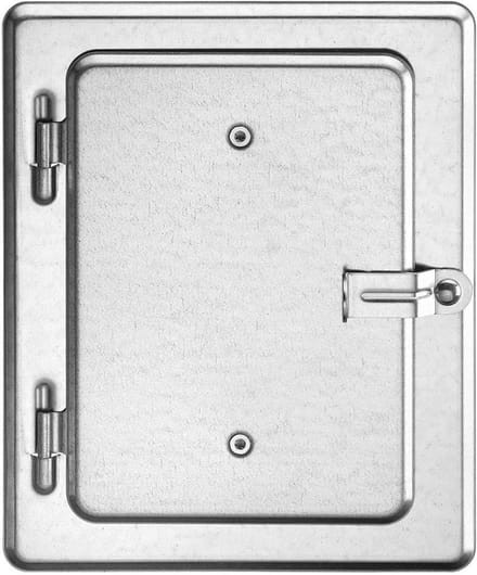 Haarddeur - Openhaarddeur Deur - Schoorsteen Afsluiten - Roestvrij Staal - 12x18 cm - Zilverkleurig