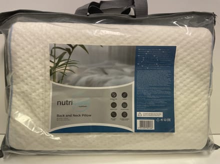 Nutricare - Rug- en nekkussen - Bamboe vezels - Memory foam, 50x33x11/9 cm