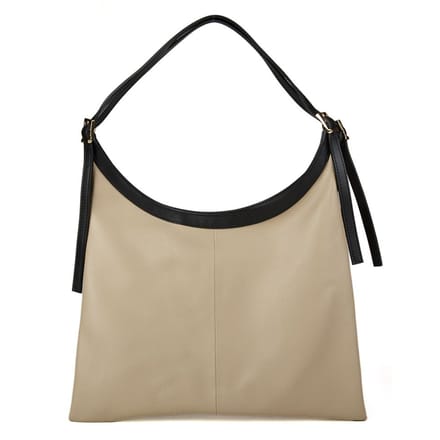 Giulia Monti Handtas Lichtbeige Zwart