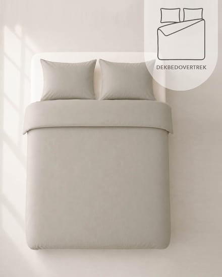 HOOMstyle Dekbedovertrek met kussenslopen - luxe micro Percale - dekbedovertrek - 200x220cm - 2 persoons - Zand