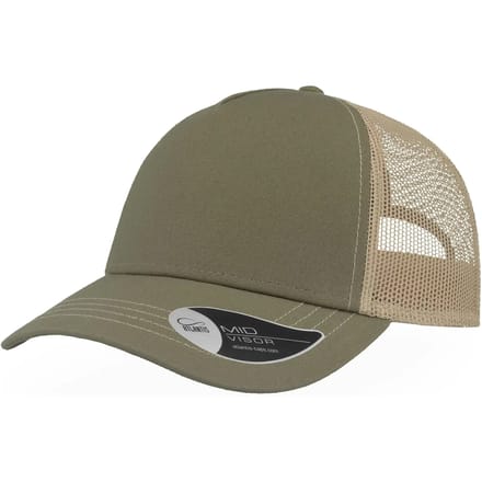 Atlantis Headwear Rapper Canvas Cap AT527 - OLIVE/KHAKI - One size