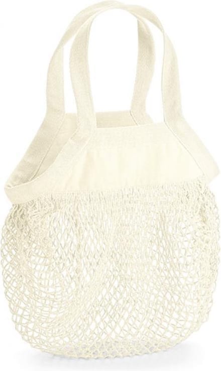 Organic Cotton Mini Mesh Grocery Bag (Wit)