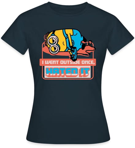 Minions Dave Ging Buiten Het Kantoor Quote T-Shirt Dames