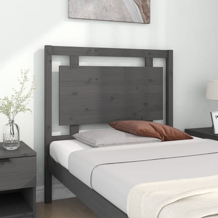 vidaXL - Hoofdbord - 95,5x4x100 - cm - massief - grenenhout - grijs