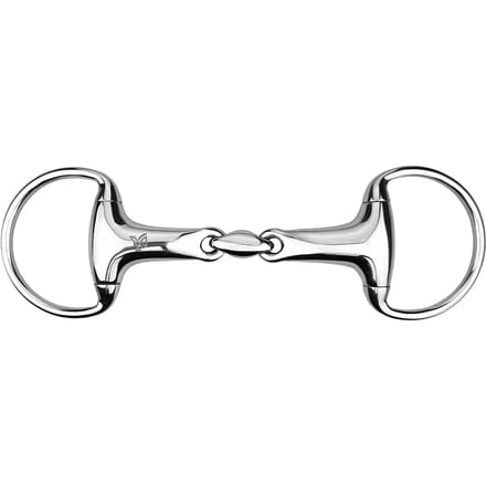 Mors 2 ringen voor holle paard in olijf, met dubbele kromming York