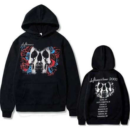 Deftones Schedel Dubbelzijdig Grafische Hoodie M zwart