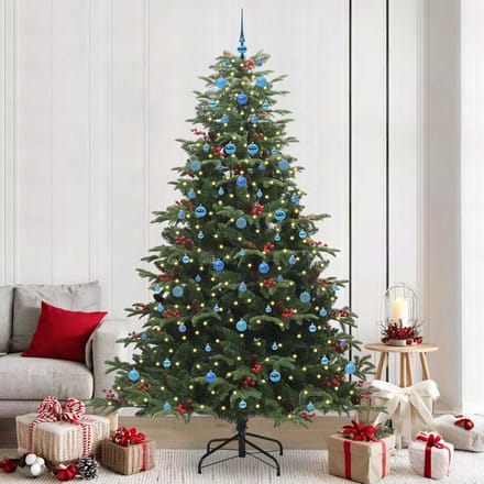 vidaXL - Kunstkerstboom - Groen - 240 - cm - PVC - en - Metaal - en - Plastic