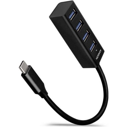 AXAGON SuperSpeed USB-C mini-hub USB hub - 4 - USB 3.2 - Zwart