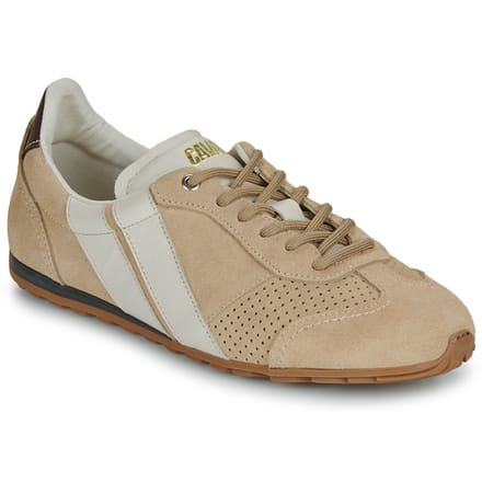 Caval dames sneaker asymetrische beige suède