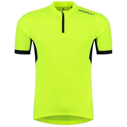 Rogelli Core Heren Fietsshirt - Korte Mouw - Korte Rits - Fluor/Zwart