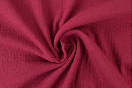 Mousseline stof - 1 meter - Per meter - Bordeaux rood - 135cm breed