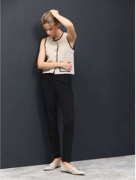 Next - Dames - Skinny modieus gesneden broek - Zwart