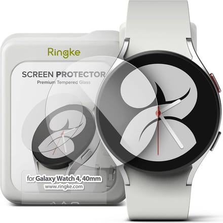 Ringke Screen Protector Geschikt voor Samsung Galaxy Watch 4 40MM - ID Glass - 4-Pack