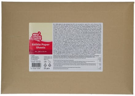 FunCakes Eetbare Papier Vellen - Eetpapier - A4 Formaat - pk/25