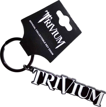 Trivium - Logo Black Sleutelhanger - Zwart/Wit