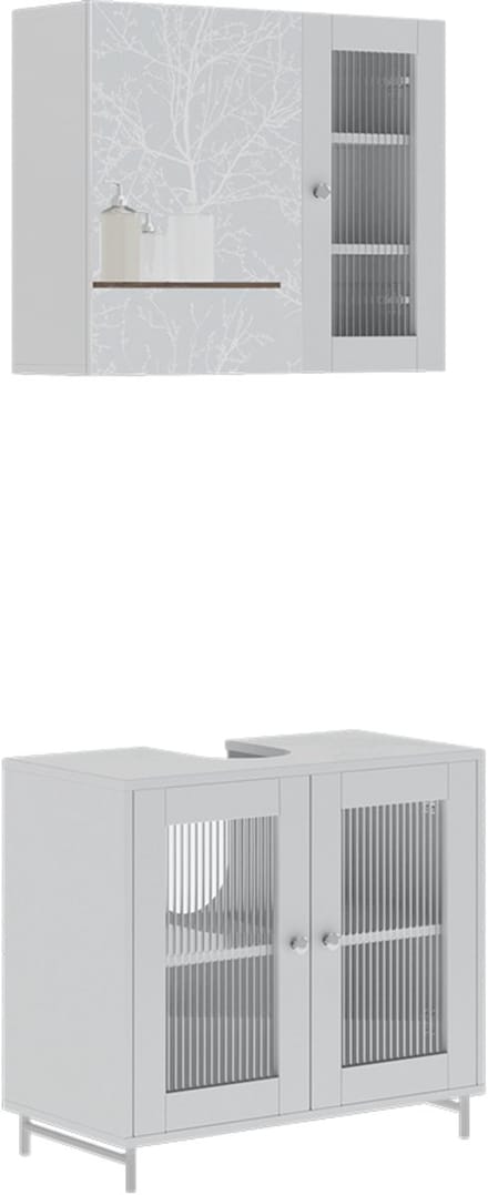 Vicco Badkamermeubelset Malte, Wit, 2-delig