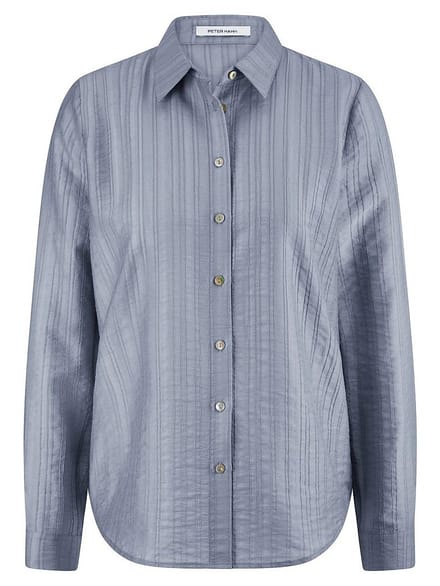 Blouse lange mouwen Van Peter Hahn blauw