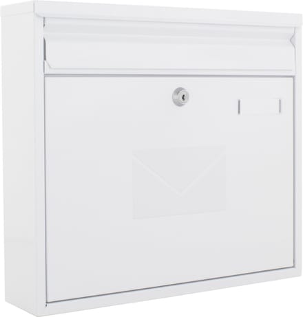 Rottner Brievenbus Teramo Wit - 32x36x8cm - Invoer aan twee kanten mogelijk