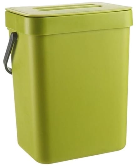 Prullenbak - Afvalbak - Ruimte Besparen - Stil Sluitend Deksel - 3L of 5L - Groen