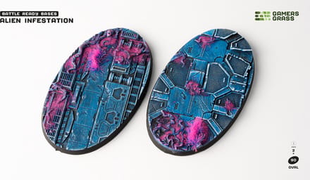 Alien Infestation Bases Pre-Painted (2x 90mm Oval )