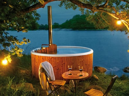 Skargards Hottub Panel - Ø 190 cm met interne houtkachel voor 4-5 personen