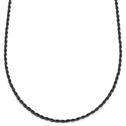 Essentials | 4 mm Gunmetal Zwarte Ketting met Gedraaide Schakels
